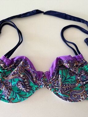Purple & Teal Paisley Underwire Bikini Top - Women Intimates & Sleepwear